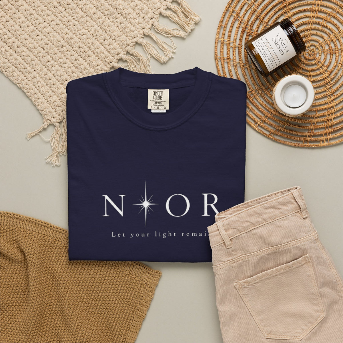 NOOR — Let Your Light Remain | Minimalist Graphic T-Shirt