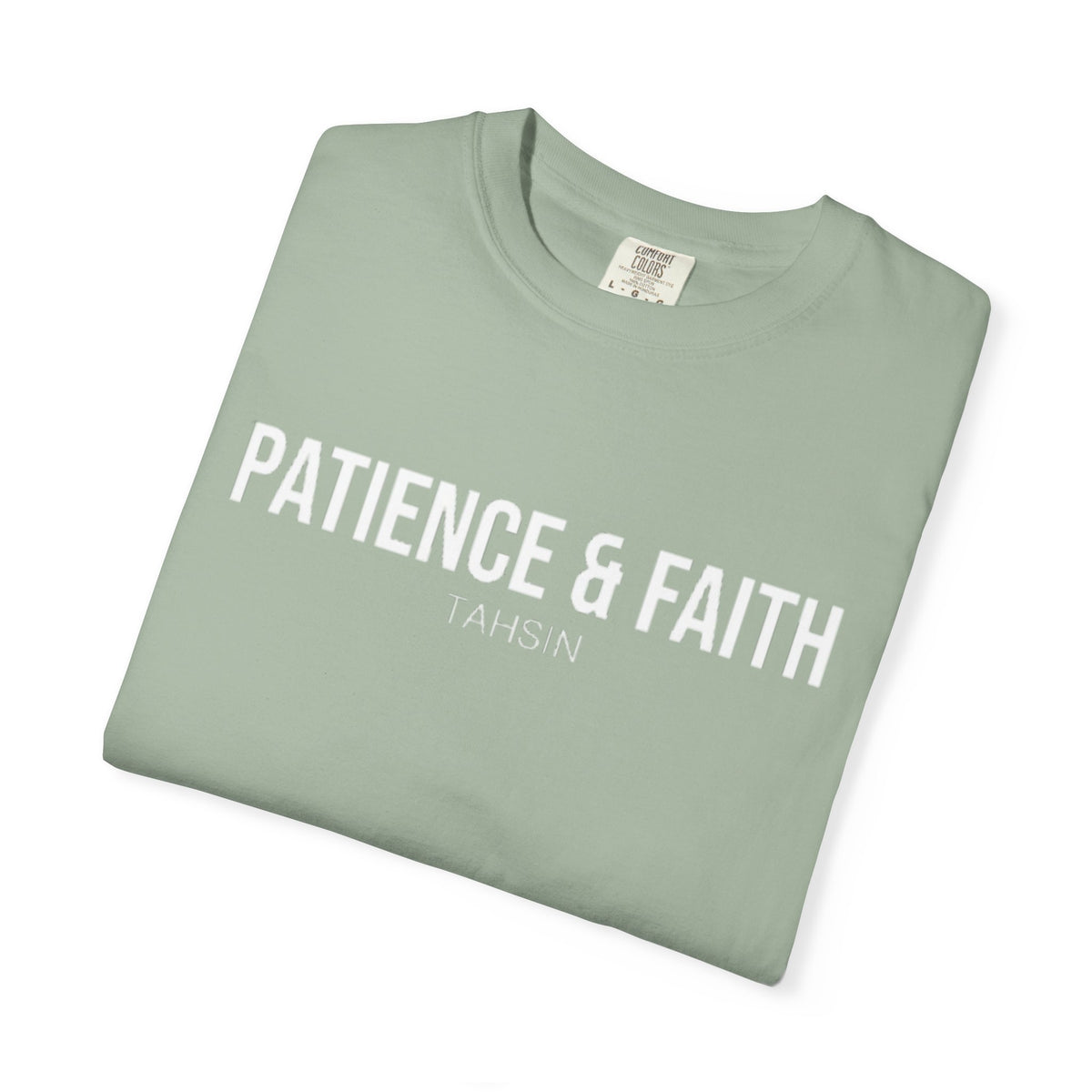Minimalist TeeTahsin "Patience & Faith" Minimalist Streetwear Heavyweight T-Shirt