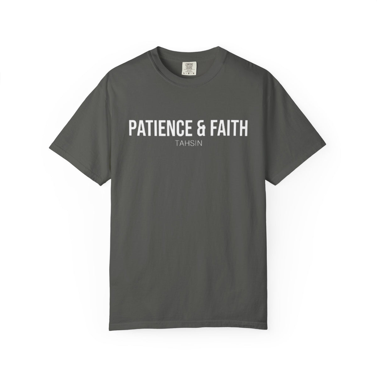 Minimalist TeeTahsin "Patience & Faith" Minimalist Streetwear Heavyweight T-Shirt