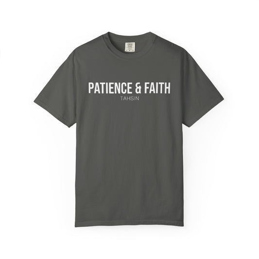 Minimalist TeeTahsin "Patience & Faith" Minimalist Streetwear Heavyweight T-Shirt