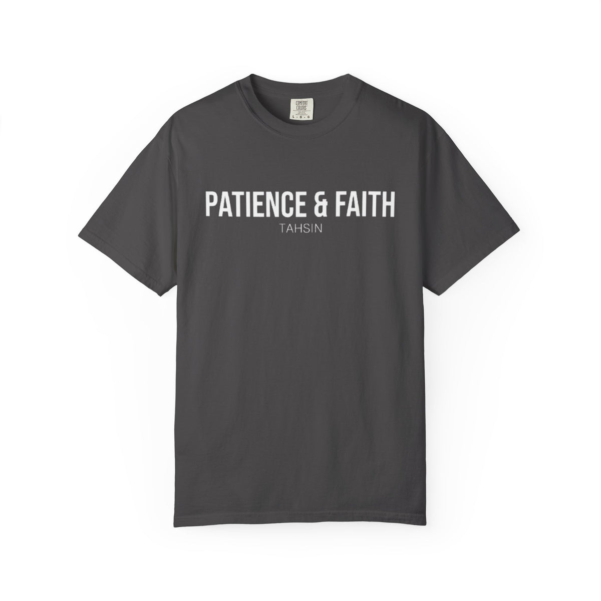 Minimalist TeeTahsin "Patience & Faith" Minimalist Streetwear Heavyweight T-Shirt
