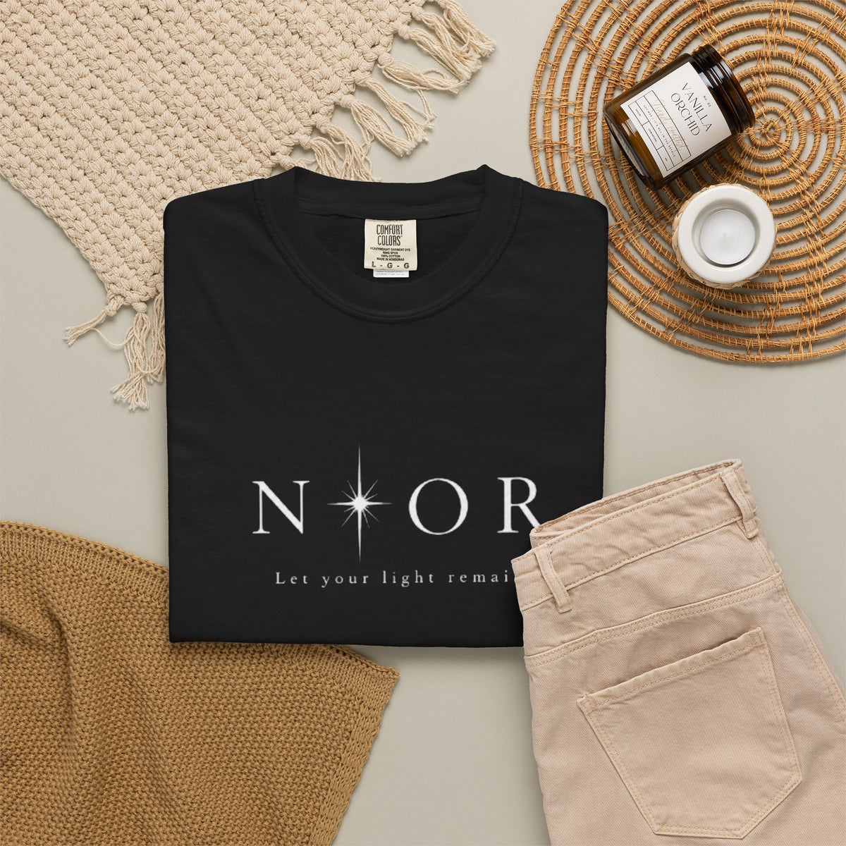 NOOR — Let Your Light Remain | Minimalist Graphic T-Shirt