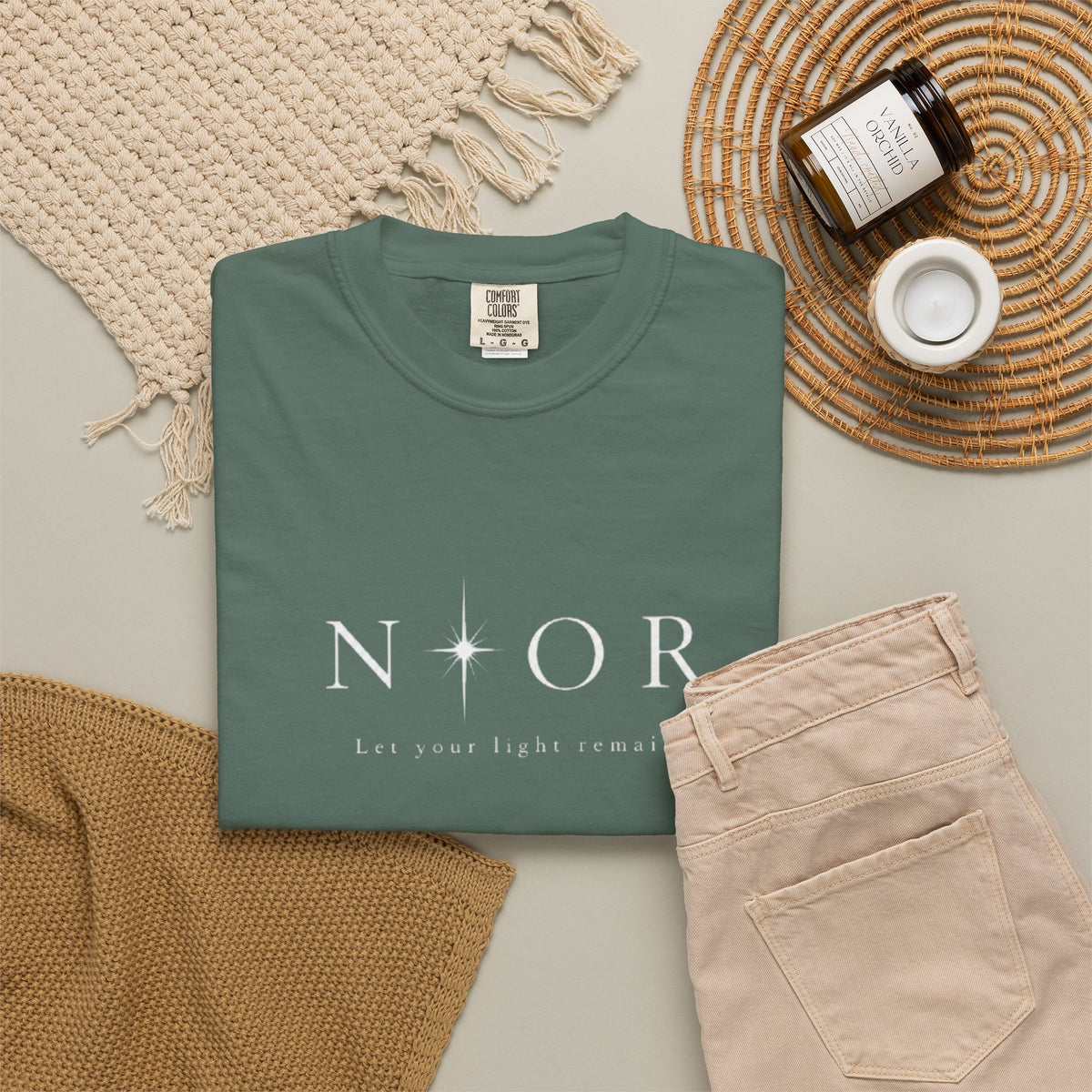 NOOR — Let Your Light Remain | Minimalist Graphic T-Shirt