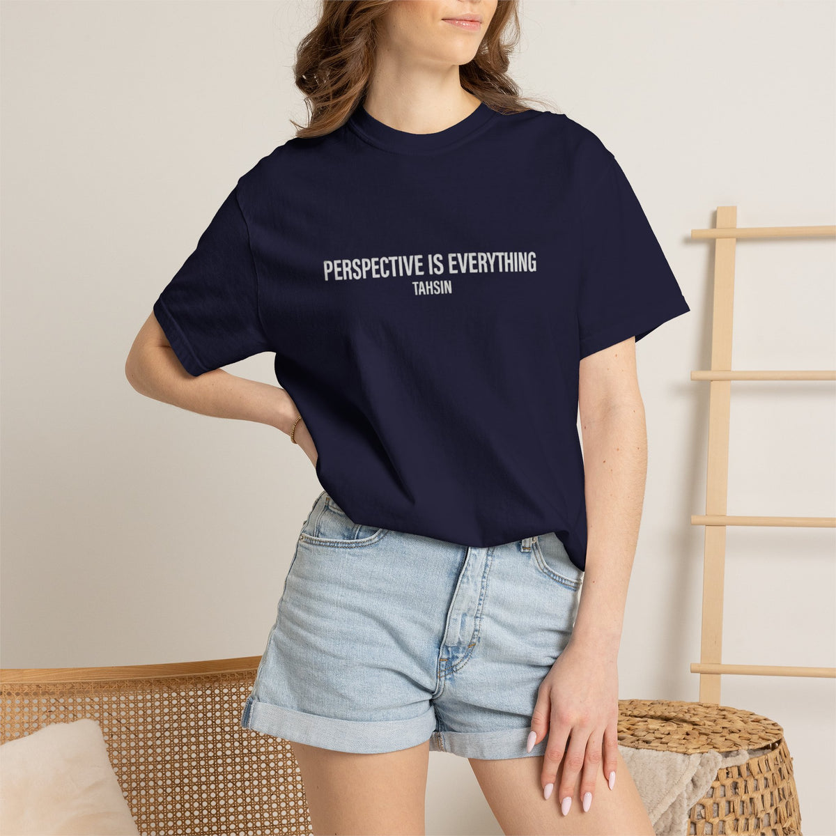 Tahsin "Perspective is Everything" Garment-Dyed Heavyweight Tee