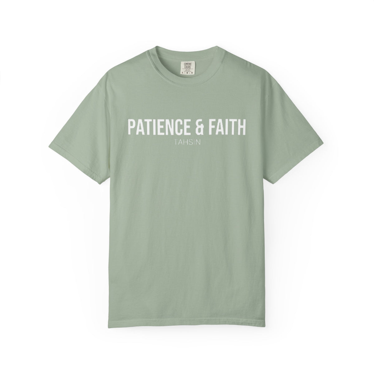 Minimalist TeeTahsin "Patience & Faith" Minimalist Streetwear Heavyweight T-Shirt