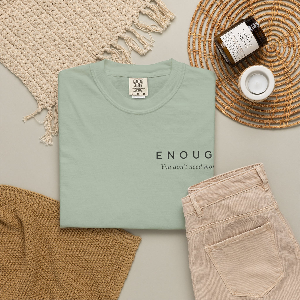 ENOUGH Minimalist T-Shirt | Comfort Colors 1717 — You Don’t Need More