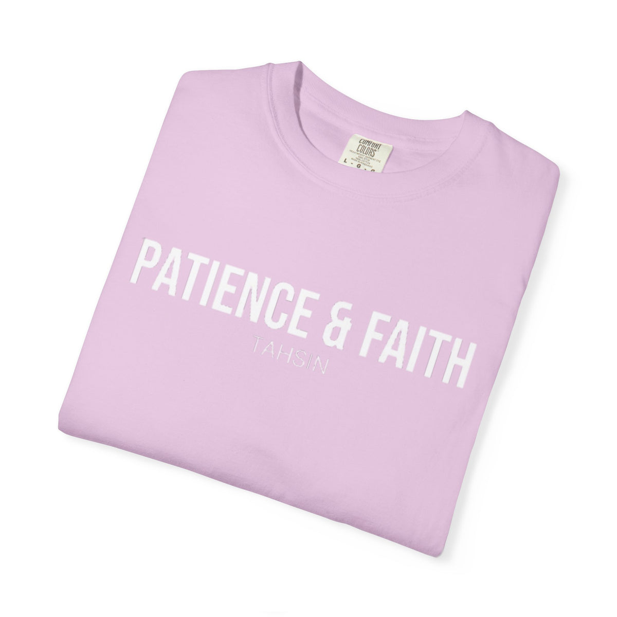 Minimalist TeeTahsin "Patience & Faith" Minimalist Streetwear Heavyweight T-Shirt