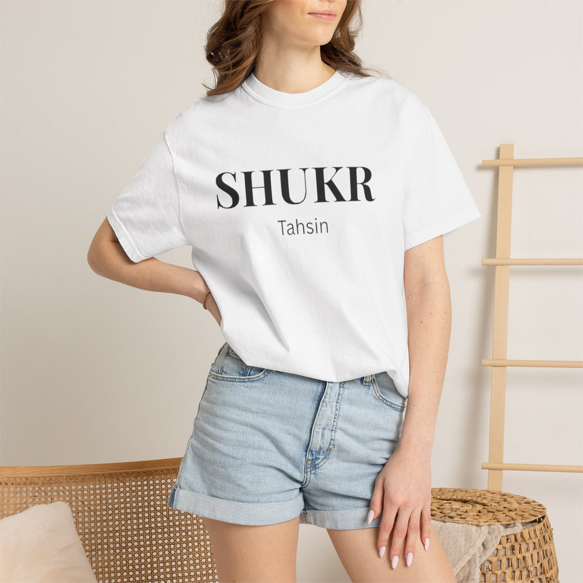 Shukr Tahsin T-Shirt — Minimal Gratitude Tee