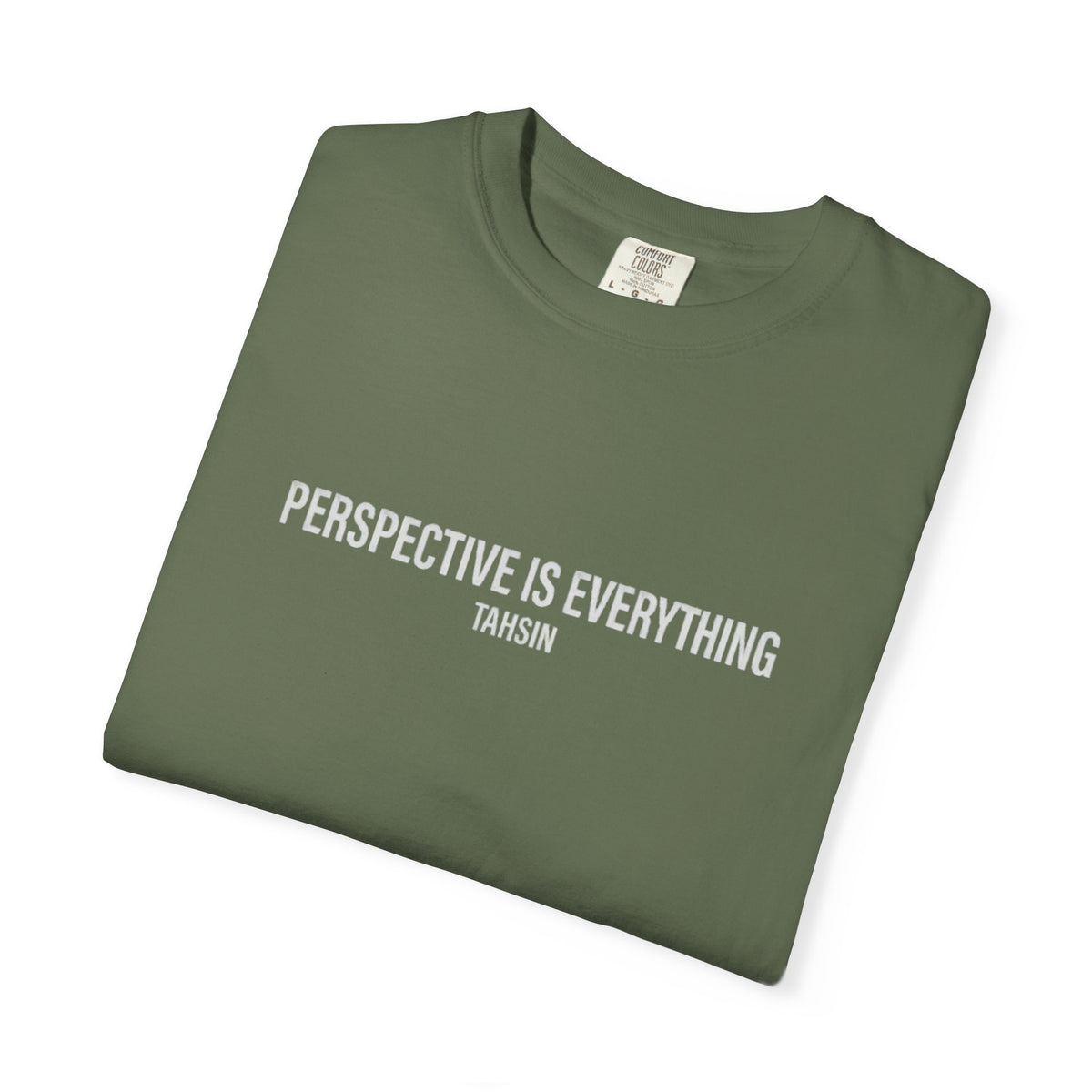 Tahsin "Perspective is Everything" Garment-Dyed Heavyweight Tee