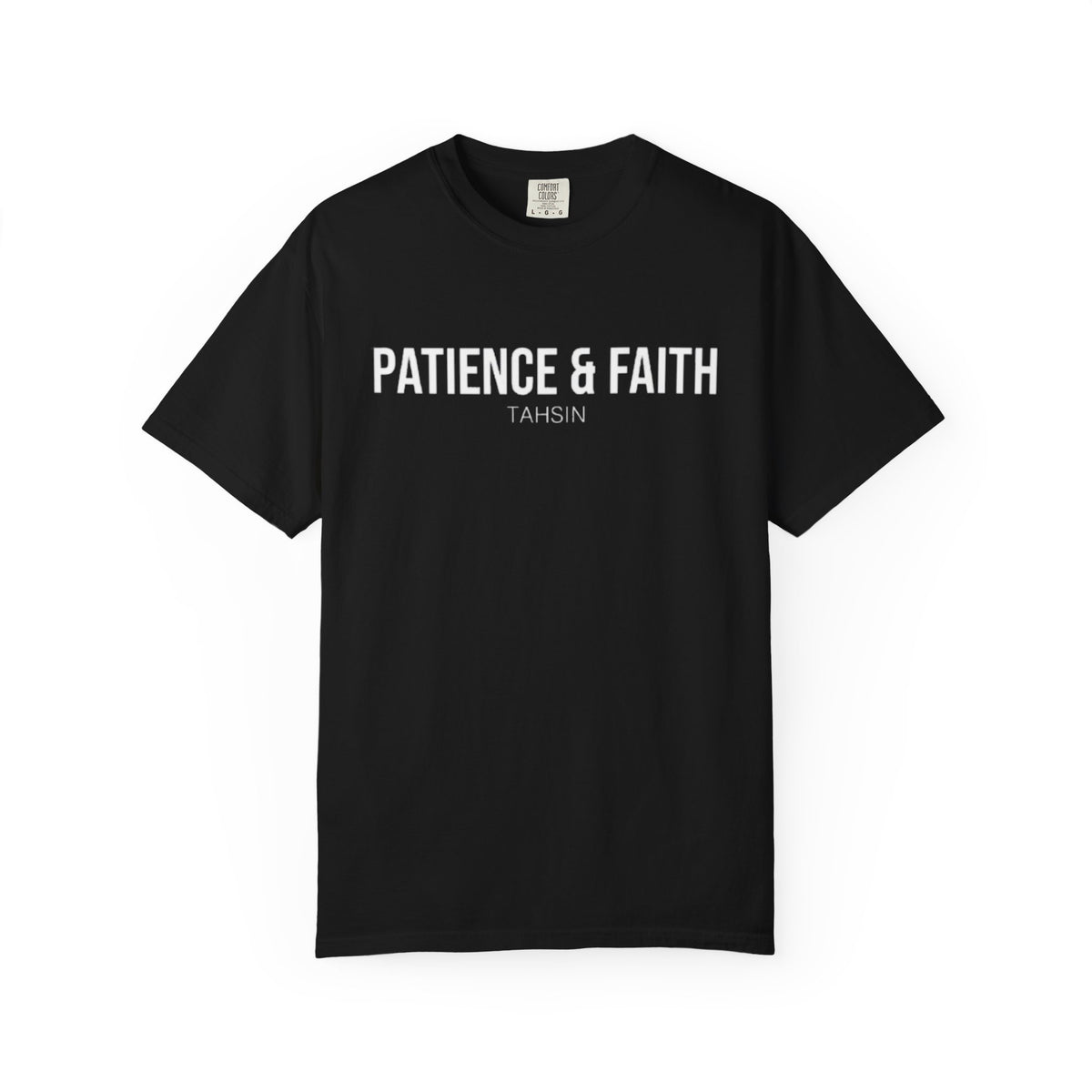 Minimalist TeeTahsin "Patience & Faith" Minimalist Streetwear Heavyweight T-Shirt
