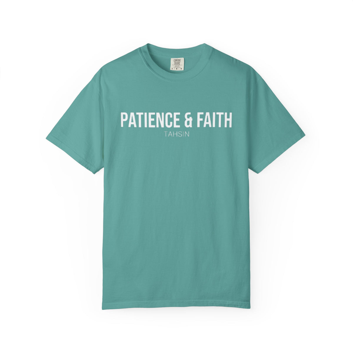 Minimalist TeeTahsin "Patience & Faith" Minimalist Streetwear Heavyweight T-Shirt