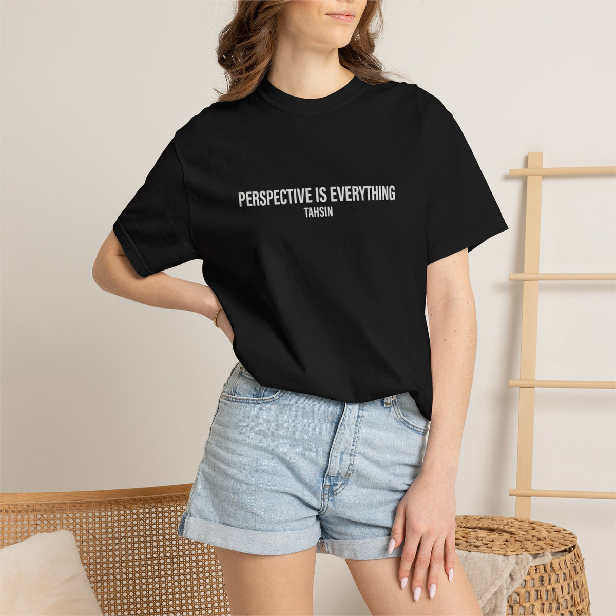 Tahsin "Perspective is Everything" Garment-Dyed Heavyweight Tee