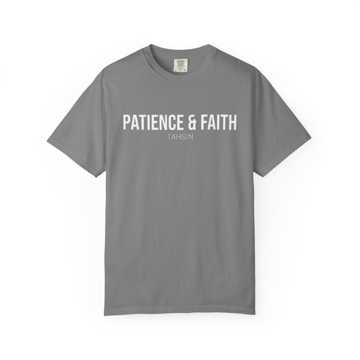 Minimalist TeeTahsin "Patience & Faith" Minimalist Streetwear Heavyweight T-Shirt